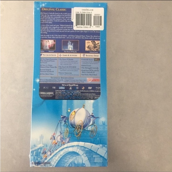 ⭐️Walt Disney⭐️Cinderella 2 disc edition - Picture 2 of 6